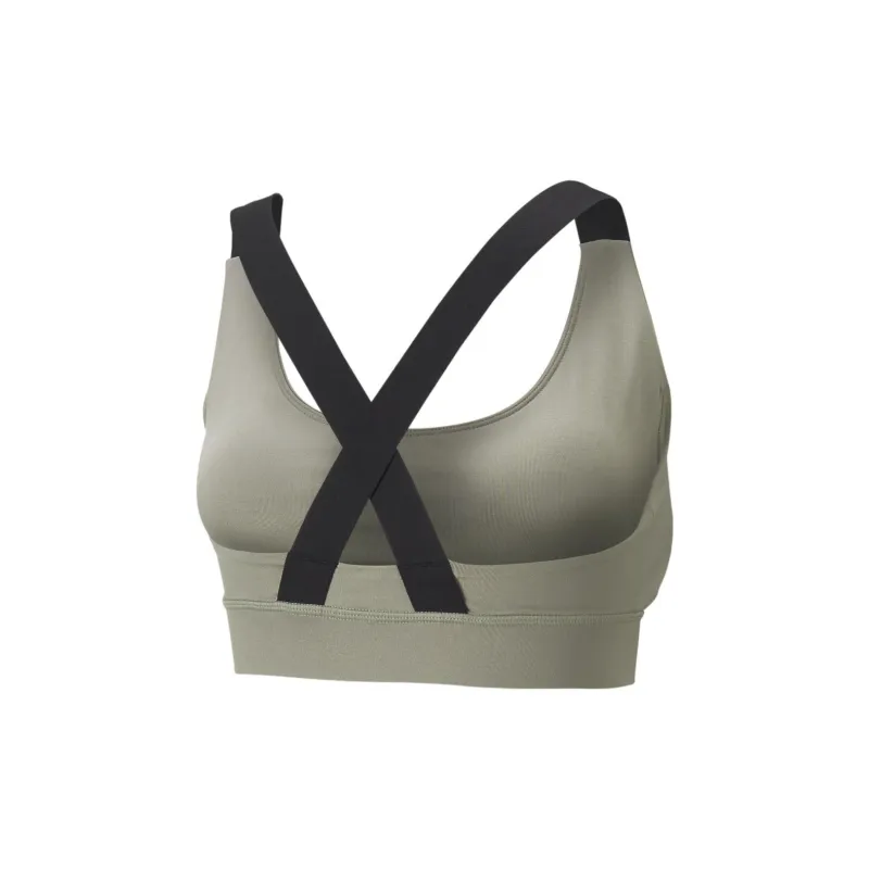 PUMA Mid Impact Fit Bra Sports Underwear Women's Green-1