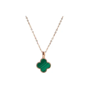 Artisan Lock Heart Jade Malachite Necklaces Women's Malachite