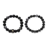 Obsidian Beaded Bracelet-1 Pair