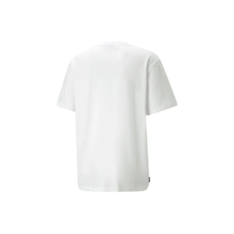 PUMA DOWNTOWN Logo Graphic Tee T Shirt Men's White-1