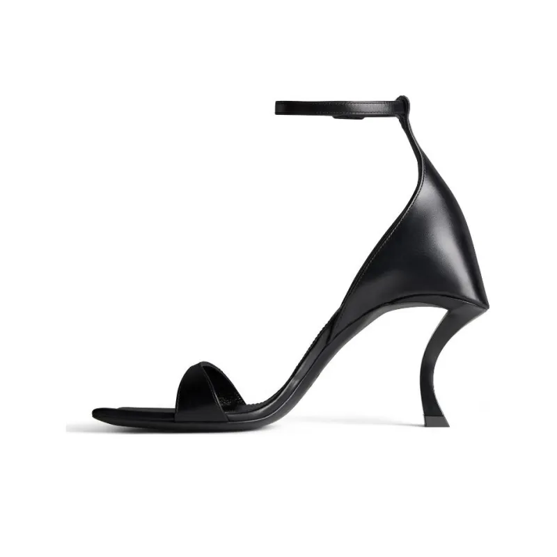 Balenciaga Hourglass 100mm Leather Sandals-0