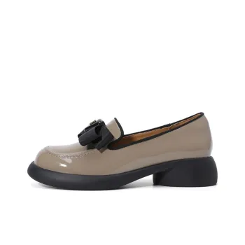 DAPHNE Loafers Women's Khaki/Black/Burgundy