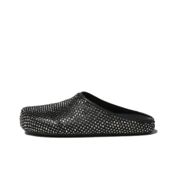 MARNI Fussbett Sabot 'Rhinestones   Black'