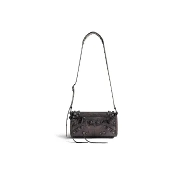 Balenciaga Le Cagole Fine-Grained Sheepskin Cylinder Bag Crossbody Bag Shoulder Bag Men's Dark Gray