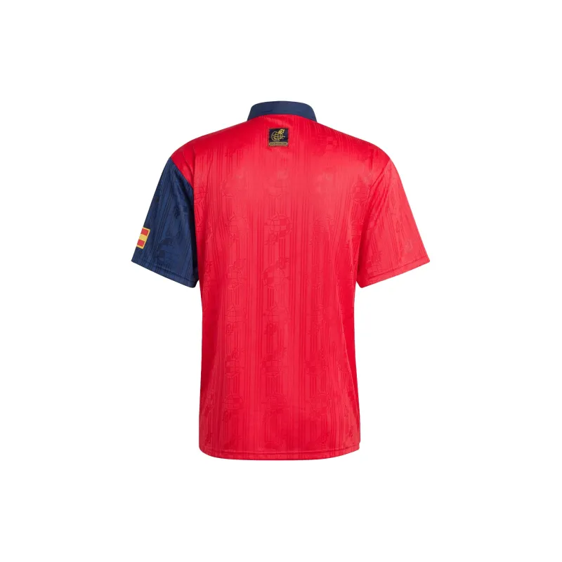 Adidas Spain 1996 Home Jersey Soccer Jerseys Men's Dark Red-1
