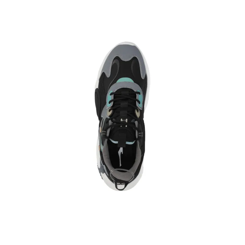 Erke Anti Slip And Wear Resistant Breathable Low Top Casual Shoes Men's It Is Black Gray green Jade-3