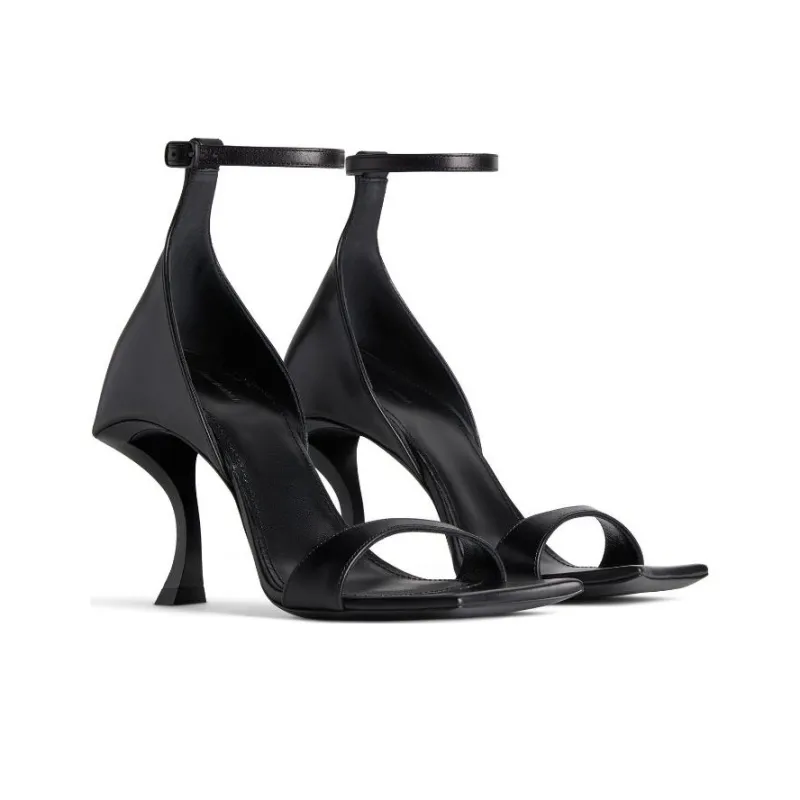 Balenciaga Hourglass 100mm Leather Sandals-3