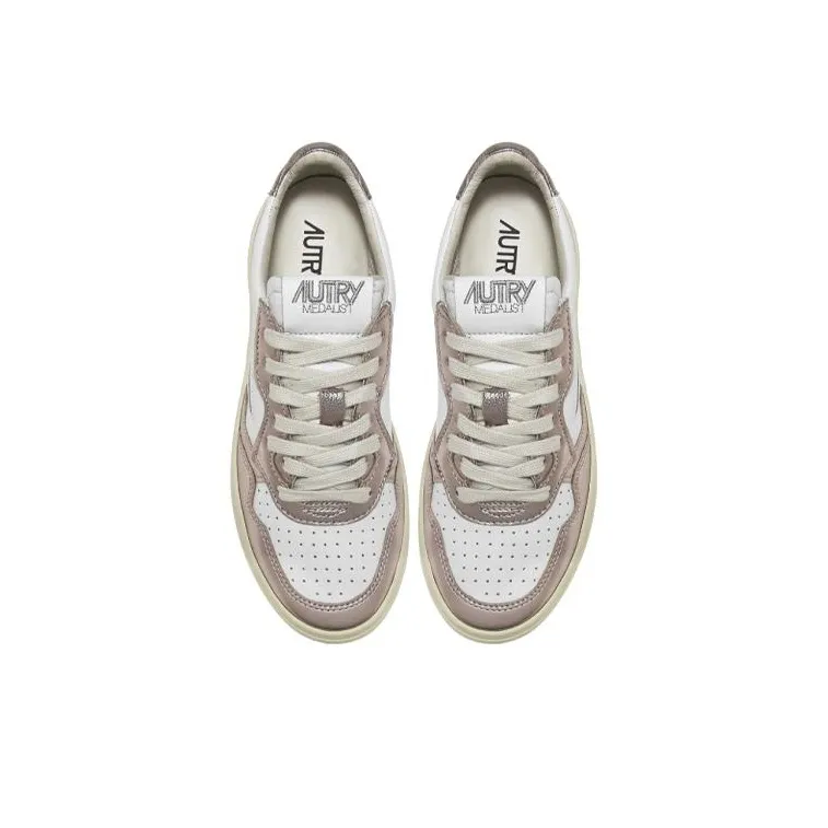 AUTRY Medalist Low Top Bicolor 'White Copper' Women's-4