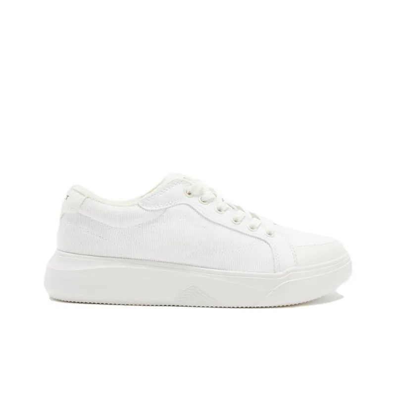 TOREAD Anti Slip Wear Resistant Low Top Skateboard Shoes Women's Ecru-1