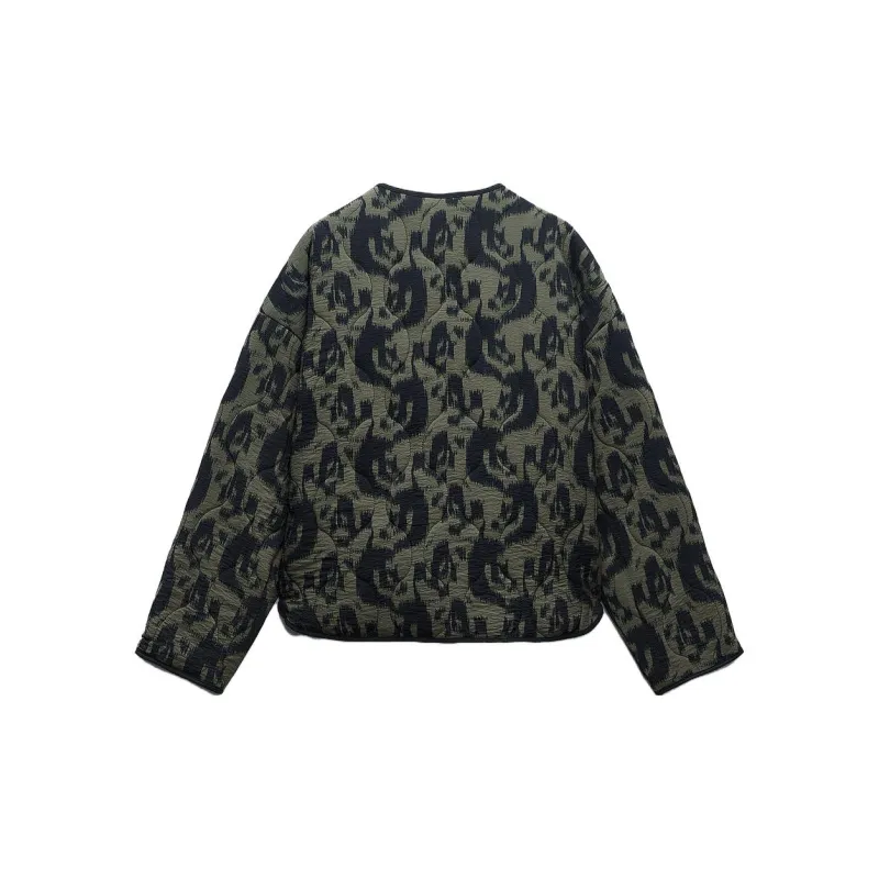 ZARA Puffer Jackets Men Green-1