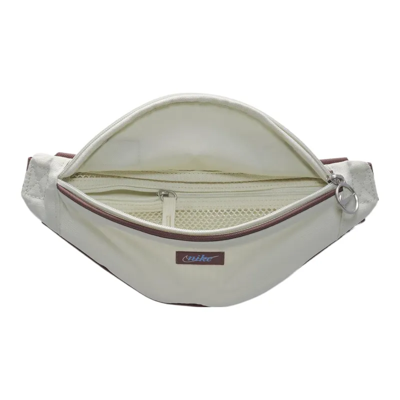 Nike Heritage Polyester One Shoulder Crossbody Fanny Pack Small Size Women's White-3
