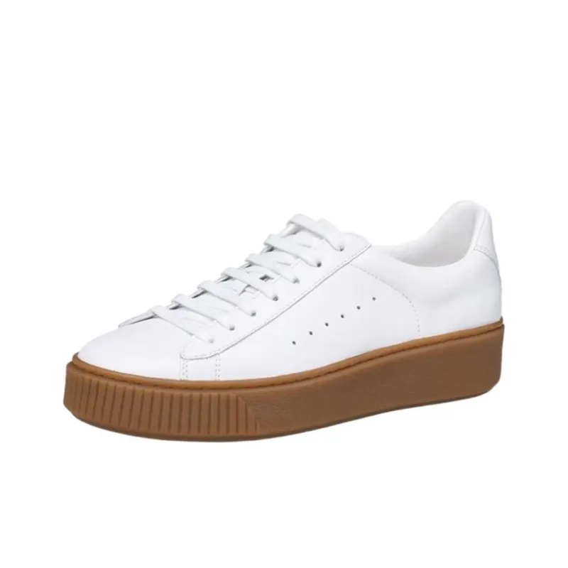 GIRDEAR Slip-Resistant Low-Top Skateboard Shoes Women's White-2