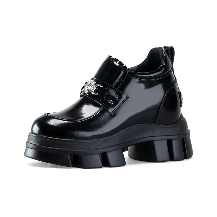 IiJin Loafers 10.5cm Women's Black-1