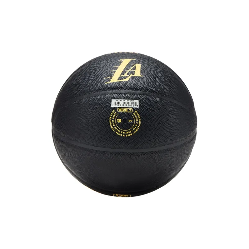 Wilson PU Basketball Black Purple Size 7 Training Unisex-4