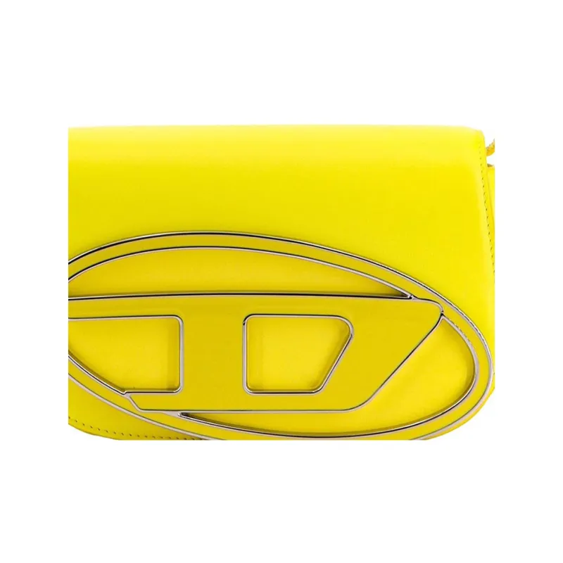 DIESEL Leather Crossbody Handbag Shoulder Bag Women's Yellow-3