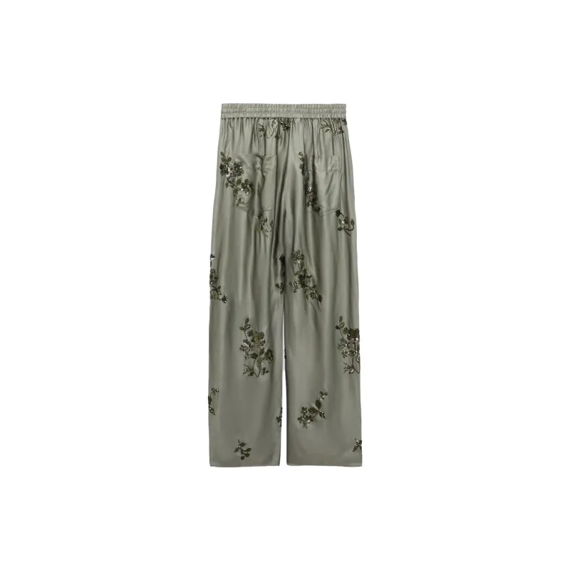 ZARA Casual Pants Women's Sage Green-1