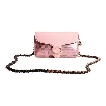 COACH Tabby Leather Messenger Bag, Shoulder Bag, Crossbody Bag Small Size Women's Floral Pink