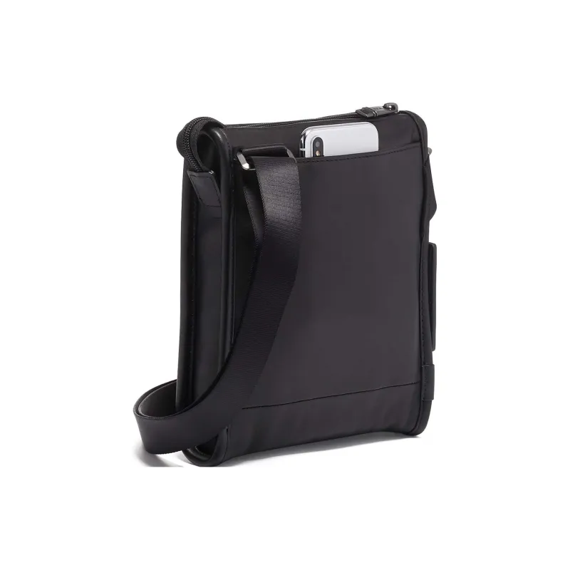TUMI Alpha 3 Leather Shoulder Bag Crossbody Bag Small Size Men's Black-1