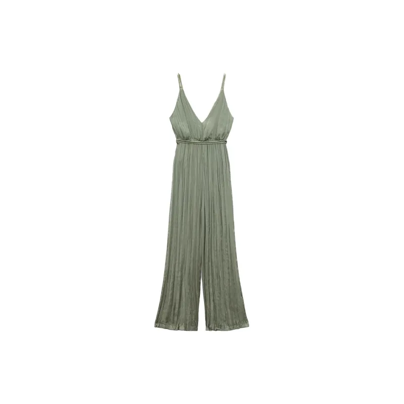 ZARA Jumpsuit Women's Light Khaki-1