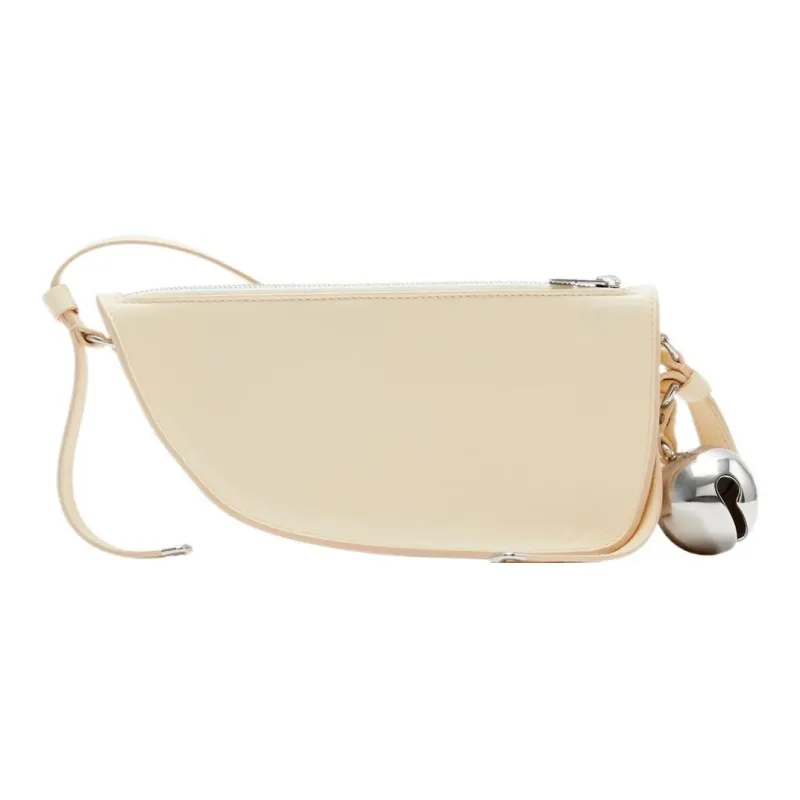 Burberry Lambskin Shoulder Bag Crossbody Bag Mini Women's Pearl White-3