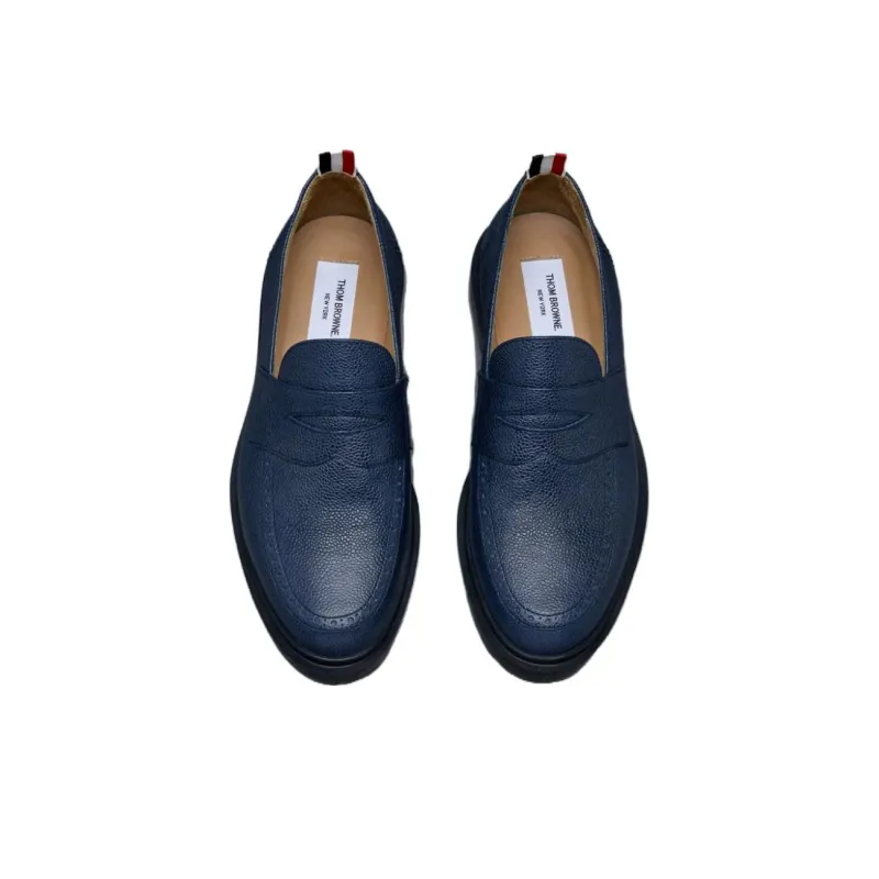 THOM BROWNE Classic Penny Leather Loafers-3