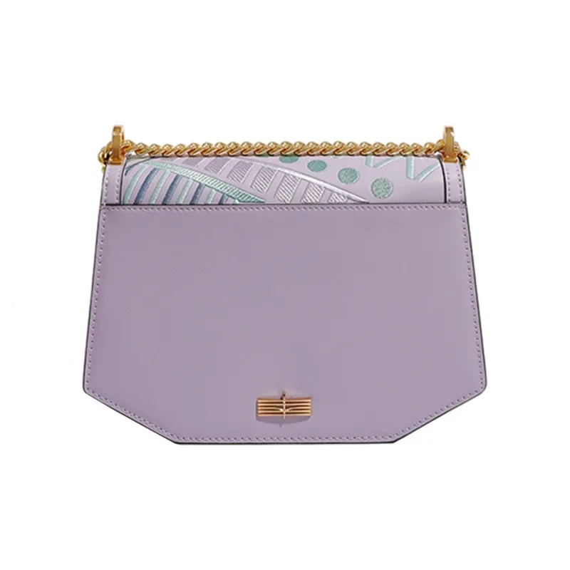 Forever Lucky Cow Leather Shoulder Bag Crossbody Bag Regular Women's Lavender/Precision Blue/Elegant Black-2