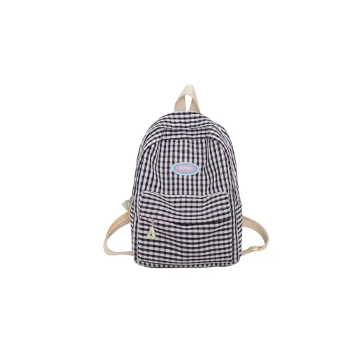UNITE STAR Cotton Fabric Backpack Regular Women's Black/Pink/Yellow/Light Blue