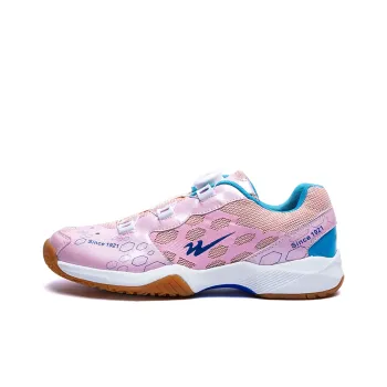Binary Breathable Lightweight Low Top Badminton Shoes Unisex Pink