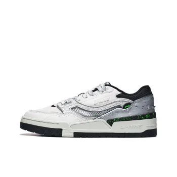 LiNing 001 BTC Cushioning Wear Resistant Low Top Skateboard Shoes Men's Mist White