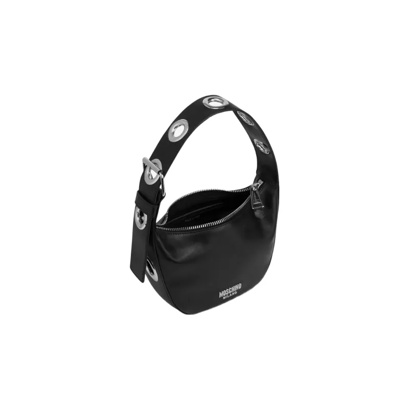 MOSCHINO Calfskin One Shoulder Handbag Women's Black-1