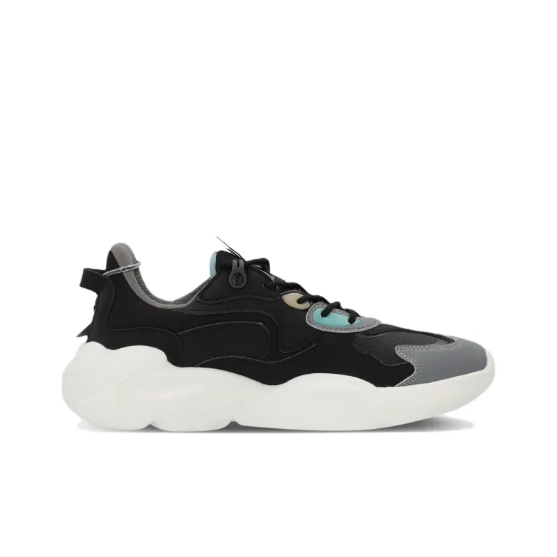 Erke Anti Slip And Wear Resistant Breathable Low Top Casual Shoes Men's It Is Black Gray green Jade-1
