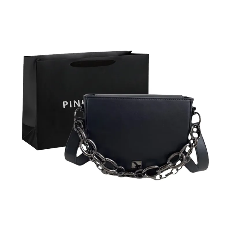 PINK·LAND PU Crossbody Bag Regular Women's Black-0