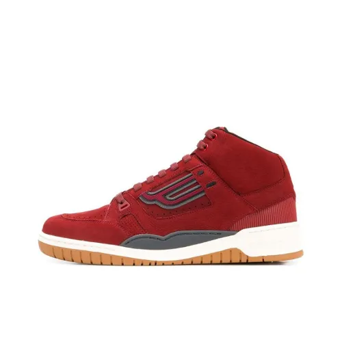 BALLY Skateboard Shoes Men High-Top Red