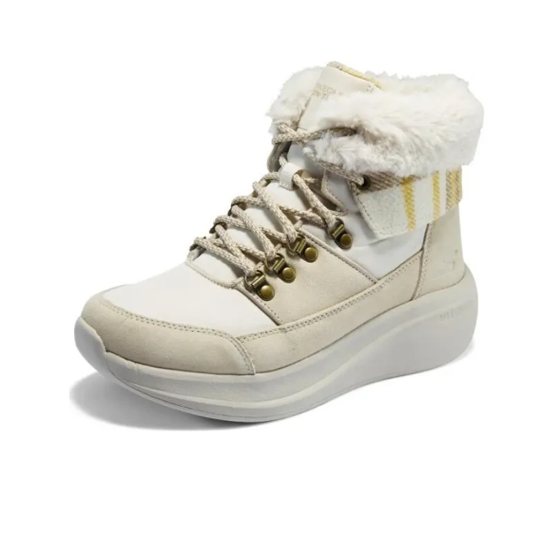 Skechers Winter Comfy Boots 'Beige White' Women's-2