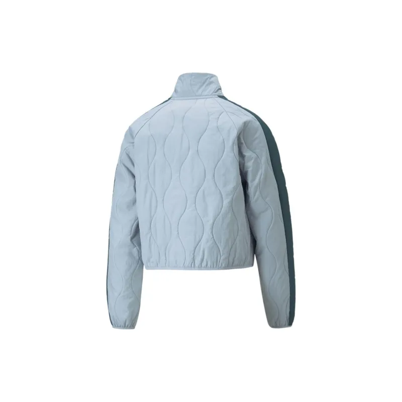 PUMA T7 T7 Quilting Track Jacket Jacket Women's Blue-1