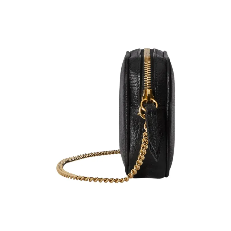 GUCCI GG Marmont Leather Crossbody Bag Shoulder Bag Mini Women's Black-3