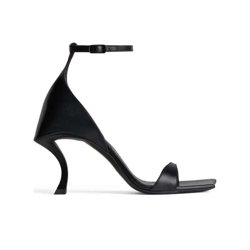 Balenciaga Hourglass 100mm Leather Sandals-1