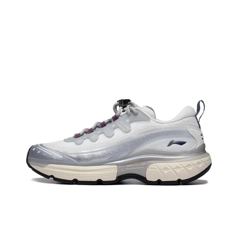 LiNing Cushioning Low Top Casual Running Shoes Men's Gray-0