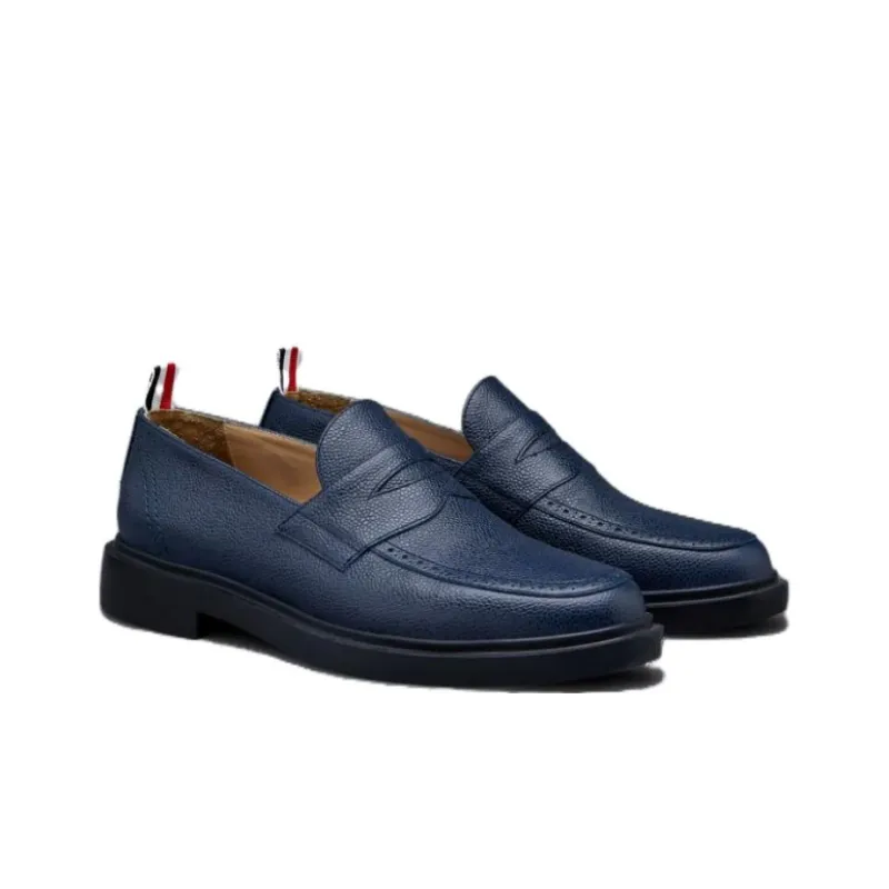 THOM BROWNE Classic Penny Leather Loafers-2