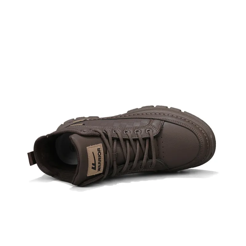 Warrior High Top Casual Shoes Men's Brown-2