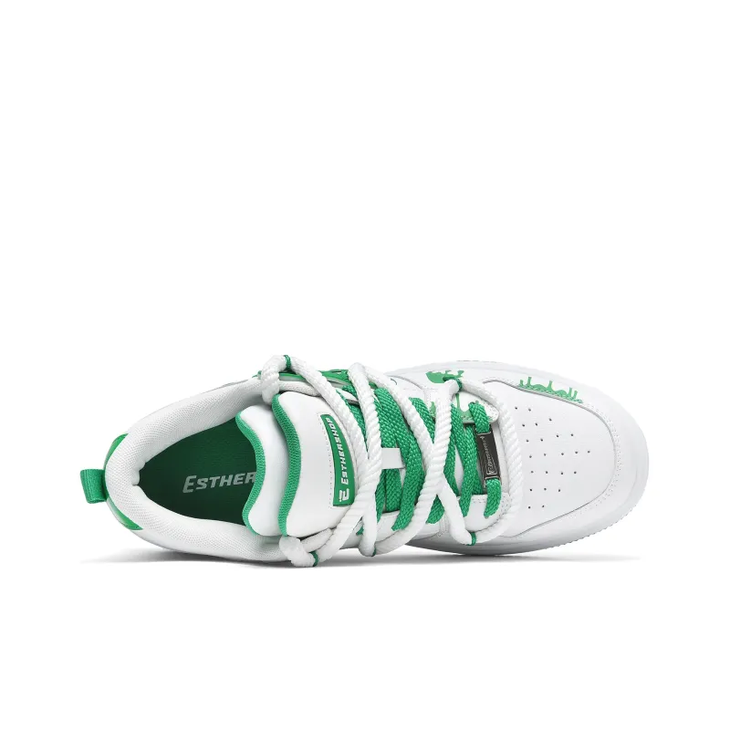 EstherShop Wear-Resistant Slip-Resistant Low-Top Skateboard Shoes Unisex-8