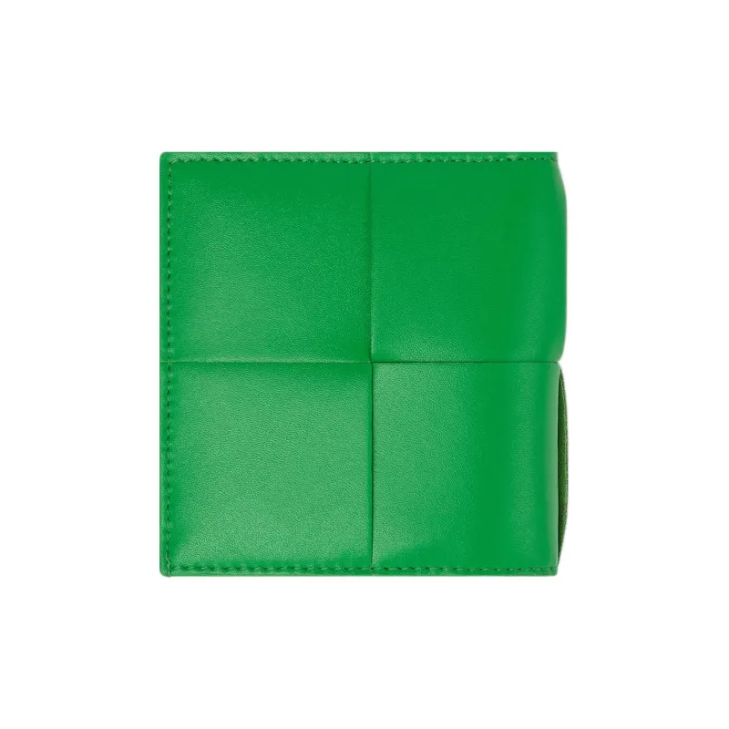 Bottega Veneta Cow Leather Wallet Small Size Men's Parrot Green-1