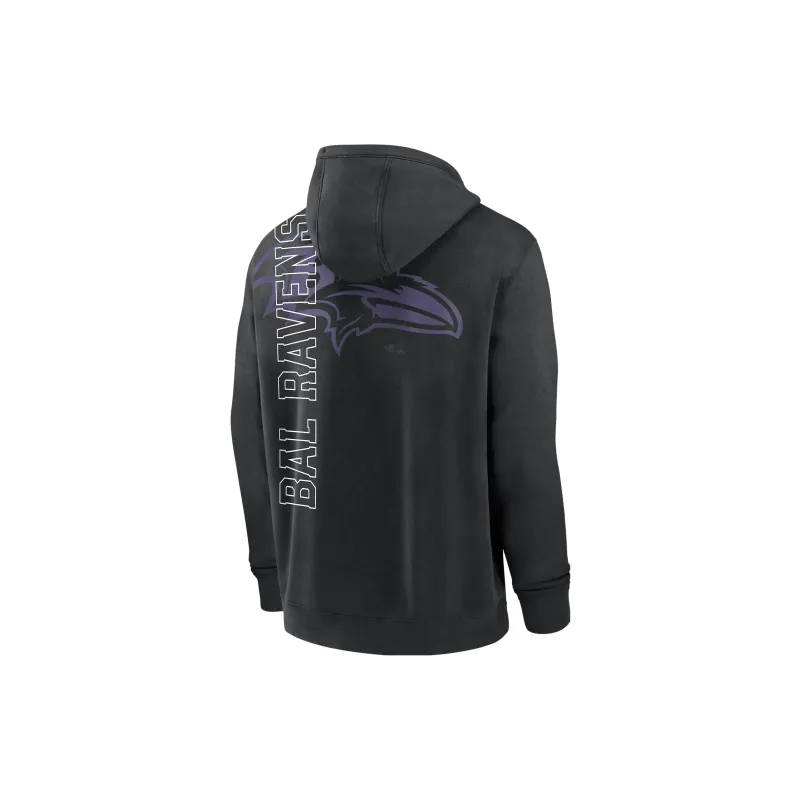 Nike x NFL Collaboration Baltimore Ravens Layered Logo Statement Sweatshirt Men's Black-1