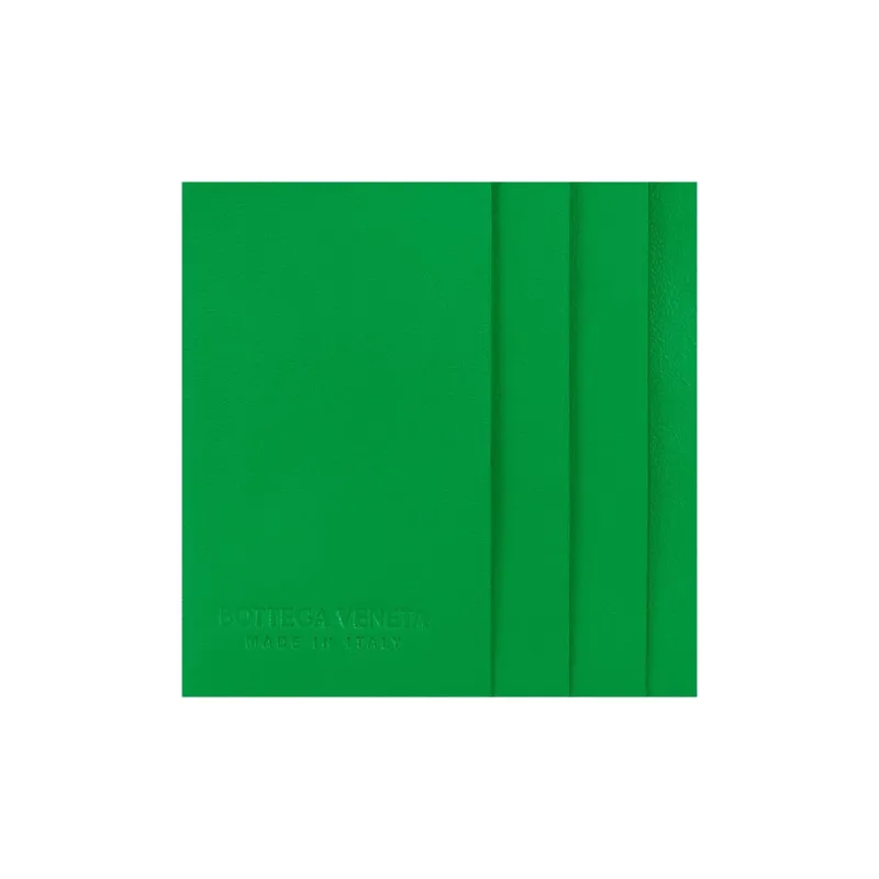 Bottega Veneta Cow Leather Wallet Small Size Men's Parrot Green-4