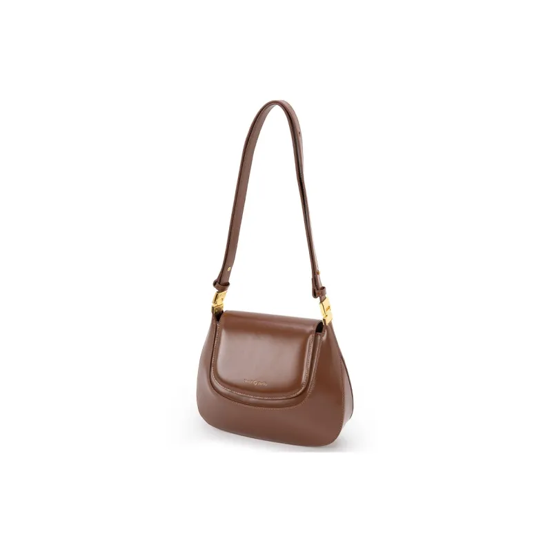 VENOF Cow Leather Shoulder Bag Small Size Women's Ivy Red/Van Dyke Brown/Martini Green-9