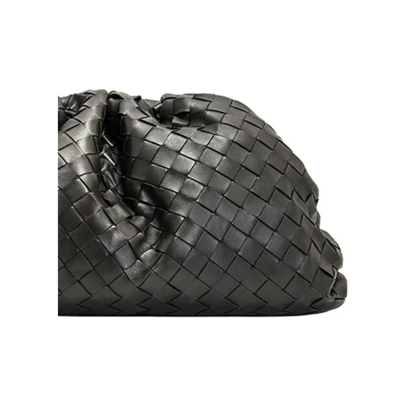 Bottega Veneta Sheepskin Cloud Bag Clutch Regular Women's Open Country Green-4