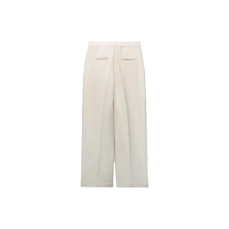 ZARA Casual Pants Women's White-1