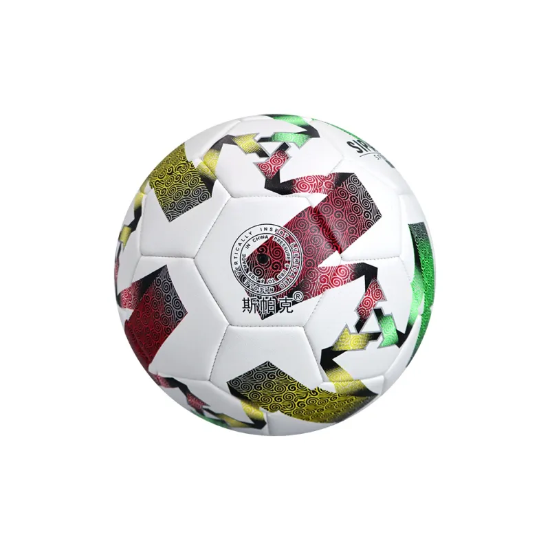 SIPAKESPORT Size 4 Size 5 Soccer PU Machine Stitched Soccer Ball Unisex White Green Red-3