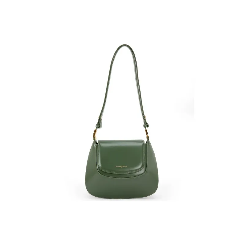 VENOF Cow Leather Shoulder Bag Small Size Women's Ivy Red/Van Dyke Brown/Martini Green-18