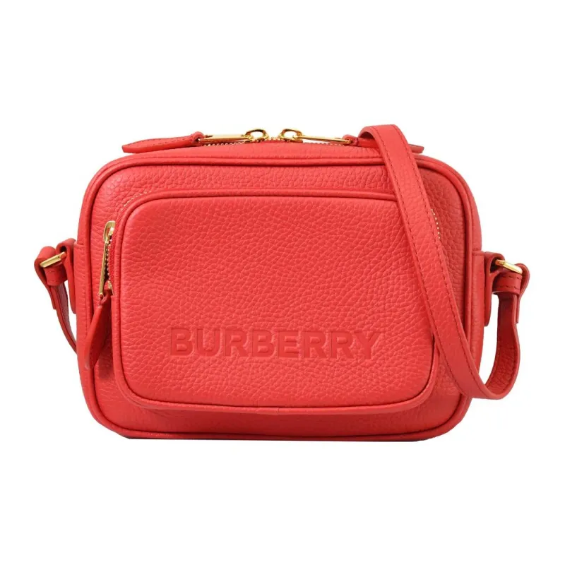 Burberry Cow Leather Camera Bag Shoulder Bag Crossbody Bag Women's Red-0